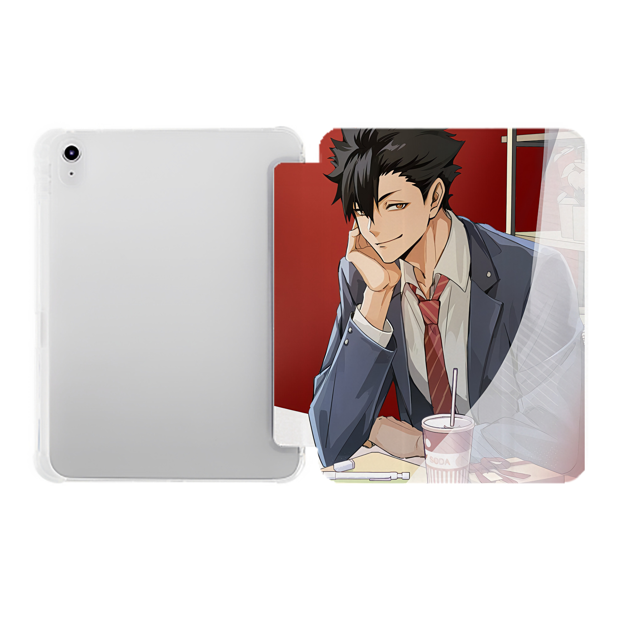 （画像用） ハイキュー!! Haikyu!! IPad ケース ペン収納付き 三つ折りスタンド PUレザー×シリコン 対応機種9.5/10.5/10.9インチ